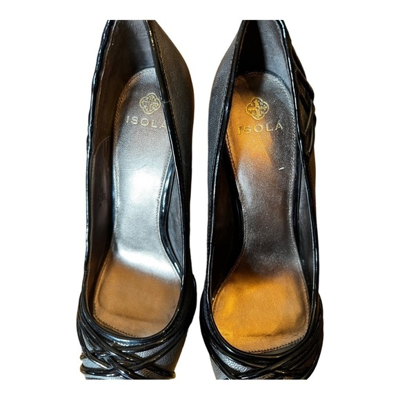 Isola Resia Smog Chocolate Open Toe Pump size 9 - Picture 10 of 14